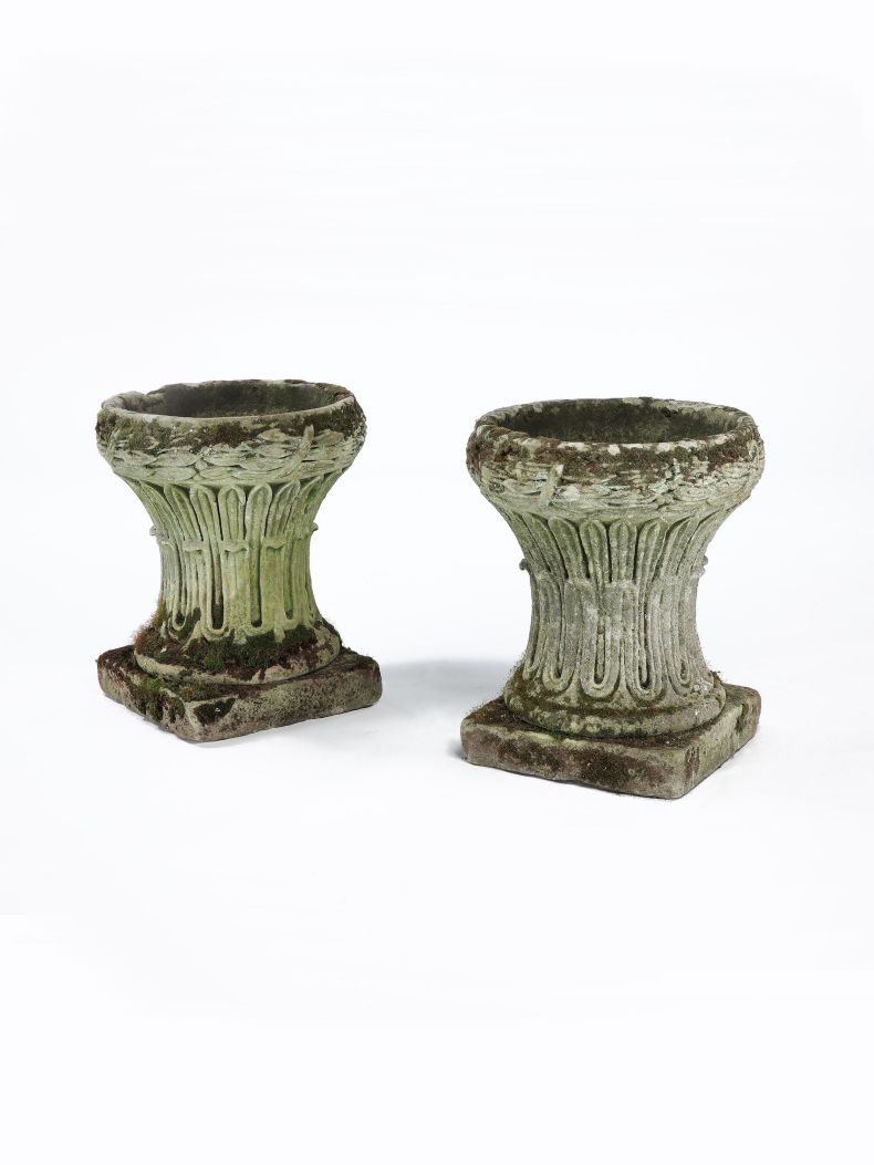 Pair of Regency Period Cotswolds Stone Urns_0