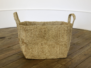 Small Square Natural Jute Basket