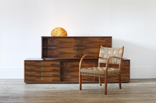 Pair of Robert Heritage Rosewood Veneer Sideboard Cabinets