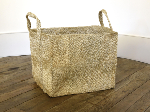 Large Square Natural Jute Basket