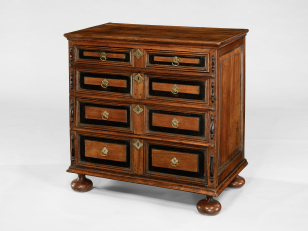 17th Century Revival Walnut Chest of Drawers