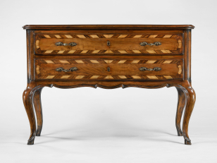 Pair of 19th Century Lombardy Walnut Commodes on Legs