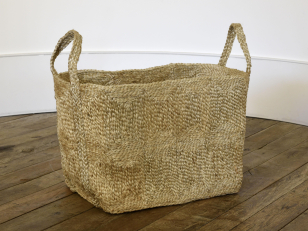 Medium Square Natural Jute Basket
