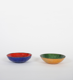 Pair of Enamelled Bowls