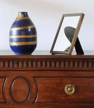 Art Deco Crackled Gold Vase