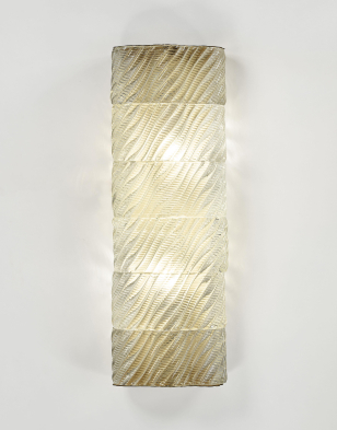 Pair of Murano Cordonato Glass Wall Lights