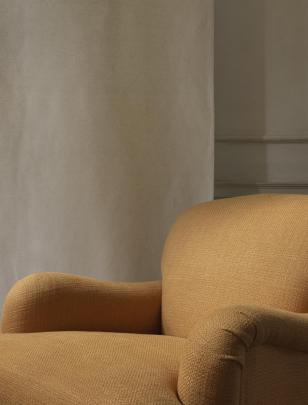 Textured Linen in Amber