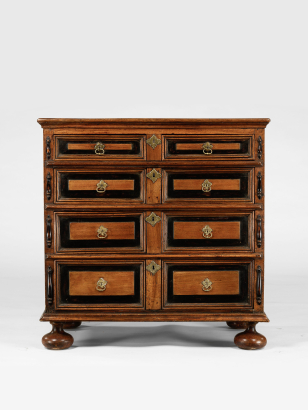 17th Century Revival Walnut Chest of Drawers