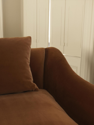 Heavy Weight Cotton Velvet in Copper Beech