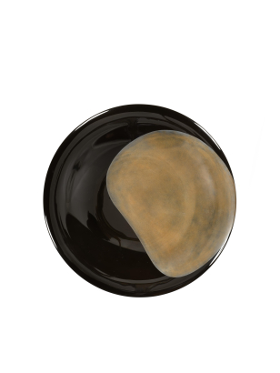 20th Century Japanese Inlaid Metal & Lacquer Dish