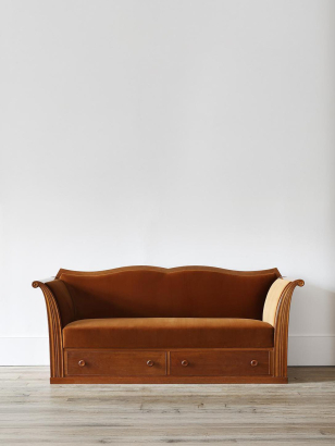 Danish Sofa with Drawers