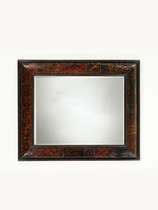 18th Century Tortoise Shell Cushion Frame Mirror