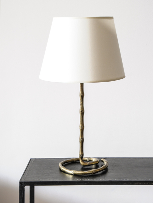 French Faux Bamboo Table Lamp