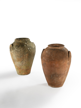 Pair of 'Montlupo' Terracotta Ewers
