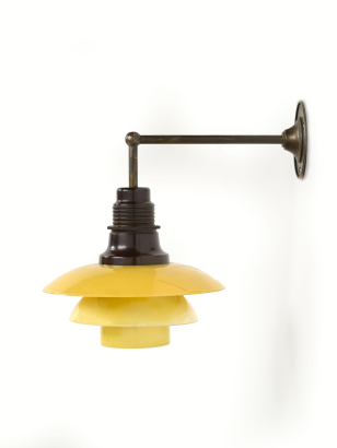 Pair of PH 'Amber Glass' Wall Lights 2/2