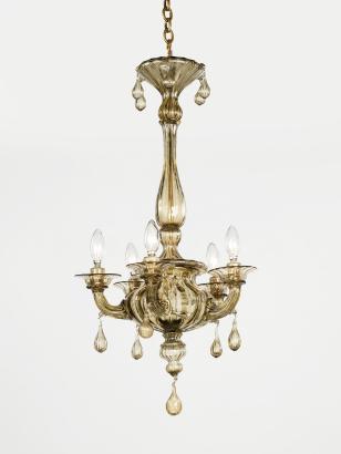 Venetian Amber Glass Chandelier