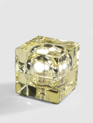 Yellow Clear Cubosfera Table Lamp