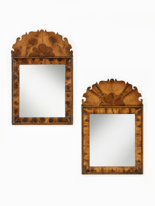 Pair of Late Nineteenth Century Cushion Frame Pier Mirrors