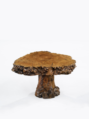 Burr Walnut Rustic Occasional Table