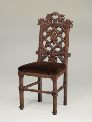 Victorian Rustic Oak Side Chair