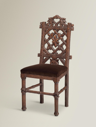 Victorian Rustic Oak Side Chair