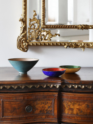 Pair of Enamelled Bowls