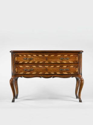Pair of 19th Century Lombardy Walnut Commodes on Legs