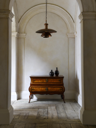 18th Century Painted Bombe Commode