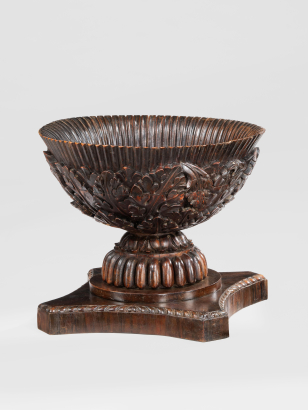 Unusual Regency Anglo Indian Carved Hardwood Jardiniere