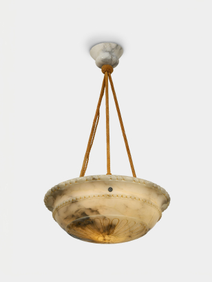 Art Deco Alabaster Plafonnier