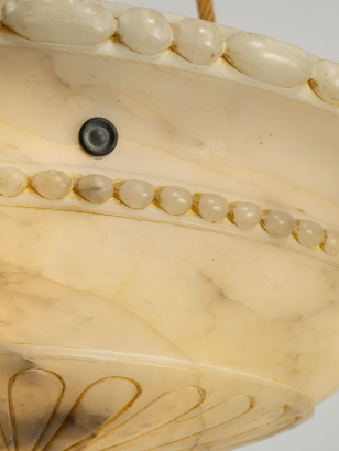 Art Deco Alabaster Plafonnier