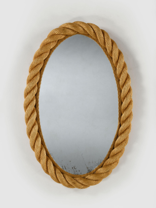 1950's Oval Rope Mirror