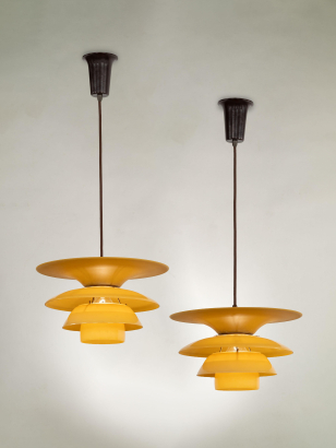 Pair of 'Four Shade Pendants' by Poul Henningsen