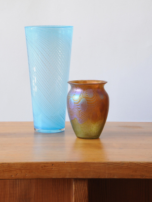 Tall Murano Bucket Vase