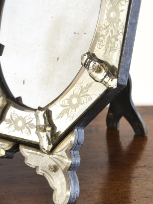 Late 19th Century Venetian Glass Dressing Table Mirror