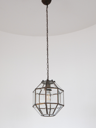 Large Multi-Facetted Hanging Lantern