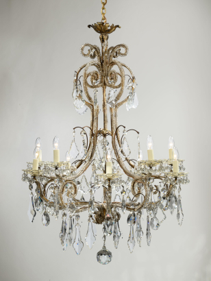 Late 19th Century Beaded Chandelier
