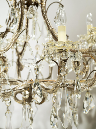 Late 19th Century Beaded Chandelier