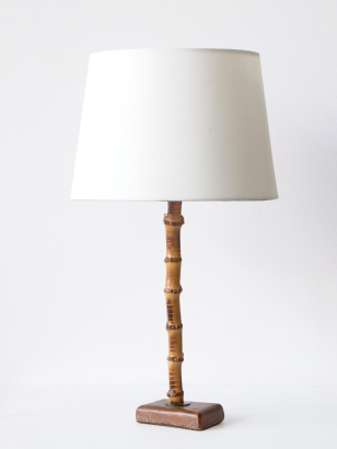 Bamboo & Leather Table Lamp