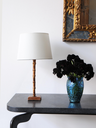 Bamboo & Leather Table Lamp