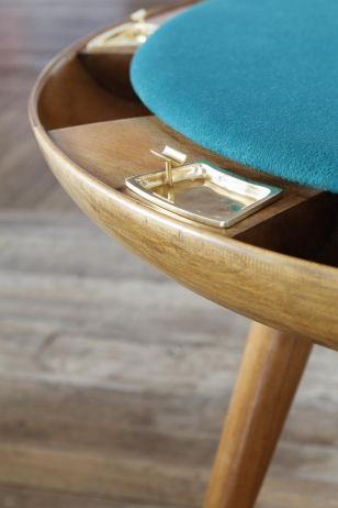 Circular Walnut Games Table
