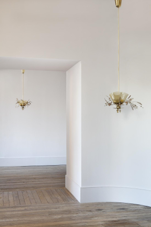 Pair of Three Arm 'Bridal Bouquet' Chandeliers