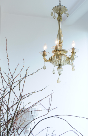Venetian Amber Glass Chandelier