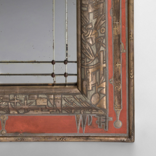 Art Deco Painted Mirror by Georg Fuchs