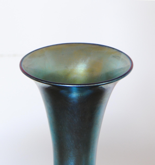 Large Iridescent Lagoon blue vase