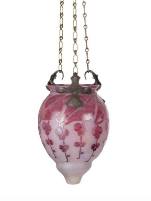 Art Deco 'Le Verre Français' Hanging Light