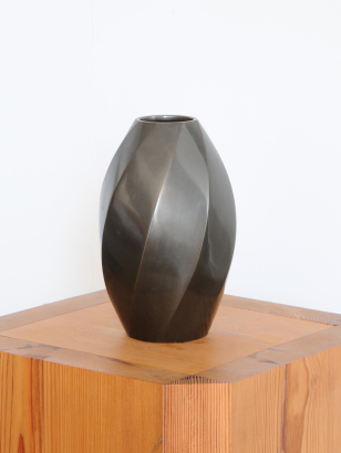 Twisted Bronze Flower Vase