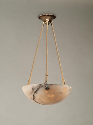 Art Deco Alabaster Plafonnier