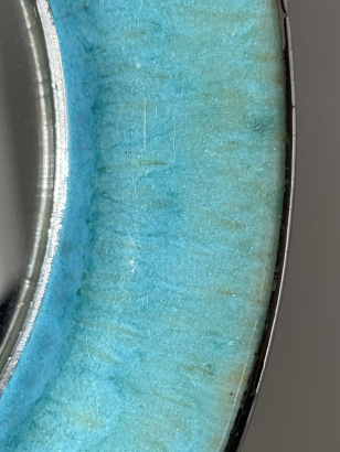 Rare Circular 'Torquoise' Mirror by Lucie Rie