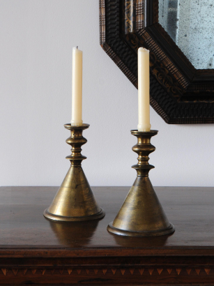 Pair of 19th Century Naval Candlesticks